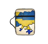 Ukraine Topographic Map Print Bible Cover Lightweight Tablet Sleeve Durable Makeup Bag Pencil Case for Church School Travel