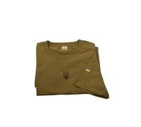 Ukraine Trident (Flag of Army) Zelenskyy Emblem T Shirt Colour Khaki - Sizes S M L - Fruit of Loom Original Quality Shirts. (UK, Alpha, XXL, Regular, Regular, Khaki)