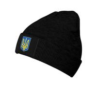 Ukraine Tryzub Proud Ukrainian Men Women Work Hats Soft Watch Cap Thick Beanies for Outdoor Winter Helmet Liner