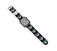 Ukraine U.S. Heart Flag Compatible with IWatch Series Silicone Strap Smartwatch Replacement Bands 38mm/40mm
