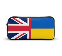 Ukraine UK Friendship Small Pencil Case Large Capacity Pen Bag Aesthetic Makeup Pouch Office Stationery Organizer 22 * 12 * 5cm