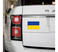 Ukraine Ukrainian Flag Car Magnet Sticker Magnetic Decal - 2 Pack Reflective 10.2cm 15.2cm - for Truck Door Fridge Reusable Waterproof