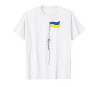Ukraine, Ukrayina, Ukrainian Patriotic Flag, Ukrainian Value Graphic T-Shirt, Men, White, L