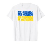 Ukraine Vintage Style Flag/Kiew, Odessa, Charkiv Value Graphic T-Shirt, Men, White, S