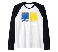 Ukraine We Will Win Ukrainian Flag Apparel Raglan Baseball Tee