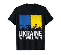 Ukraine We Will Win Ukrainian Flag Apparel T-Shirt