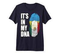Ukrainian and Mexican Vintage Heritage DNA Flag Premium T-Shirt