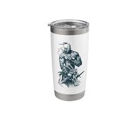 Ukrainian Cossack Warrior Holding Sword Fighting for Ukraine Stainless Steel Insulated Tumbler