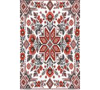Ukrainian Cross Stitch Pattern Journal: Traditional Slavic Geometric Motif Design Book, 6x9 Inches Blank Graph Paper Notebook for Embroidery Crafters