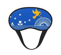 Ukrainian Dove of Peace Premium Eye Mask â€“ Soft Satin Sleep Mask with Full-Print Front Design, 100% Polyester Shade Eye Cover for Travel, Meditation, Yoga & Night Rest