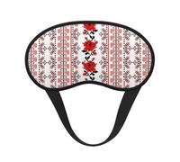 Ukrainian Embroidery Style Rose Sleep Mask for Side Sleeper, Eye Mask Sleeping for Women Men,for Sleeping with Elastic Band