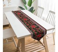 Ukrainian Embroidery Style Rose Spring Table Runner Summer Table Decoration for Party Home Kitchen Dining Holiday Decor 13x70 Inch