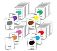 Ukrainian English Bilingual Flash Cards | Learn Ukrainian Language | Montessori Cards | Choose Your Set (Colors)