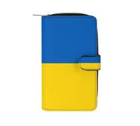 Ukrainian Flag Cute Long Wallets Large Capacity Wallet Buckle Handbag Blocking Clutch Handbag for Bill Cash Coin Card Key Purse