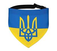 Ukrainian Flag Dog Bandanas Triangle Dog Bibs Cute Pet Scarf Adjustable Kerchief 27X13.5cm