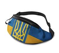 Ukrainian Flag Fanny Pack Waist Bags for Women & Men, Casual Belt Bag Crossbody Bum Bag with Adjustable Strap for Outdoors Running Hiking