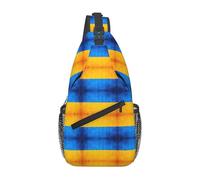 Ukrainian Flag Fashion Cross Chest Bag Diagonally Adjustable Straps High Capacity Sport Travel Work Daily Use