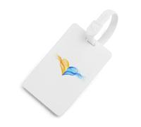 Ukrainian Flag Heart Luggage Tag for Suitcases Identify Labels Privacy Travel Baggage for Women Men