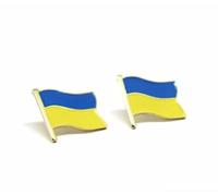 Ukrainian Flag Pin Ukraine Flag Badge Brooch Suitable for Celebration, Parade, Sports Event (2 Pieces)