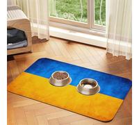 Ukrainian flag print Cats Pet Bowl Placemat Pet Feeding Mats for Dogs, Non-Slip PU Leather Tablecloth for Pets