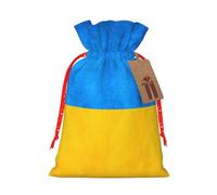 Ukrainian Flag Print Christmas Drawstring Gift Bags Birthday Sacks With For Xmas Wedding Party Favors
