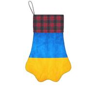 Ukrainian Flag Print Christmas Pet Socking Festive Dog Paw Xmas Pets Gift For Seasonal Party Supplies