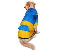 Ukrainian Flag Print Dog Hoodie Pet Sweatshirt, Warm, Soft And Breathable Hooded Clothes For Medium To Large Dogs, Easy-To-Wear Design, For Winter And Fall