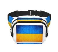 Ukrainian flag print Fanny Pack Waist Packs with Extender for Men Women, Waist Bag Hip Pack with Zipper Pockets, Black, One Size