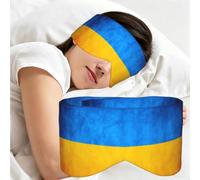 Ukrainian Flag Print Full Coverage Sleep Mask,Eye Mask Portable for Travel Office Nap Shift Work