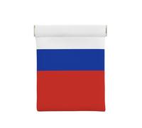Ukrainian Flag Print Leather Coin Purse, Small Change Pouch Wallet,Squeeze Coin Purse Pouch For Men Women, Russian Flag, One Size, Fashion