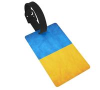 Ukrainian Flag Print Luggage Tags Quick Install Airplane Travel Essentials for Suitcases Durable PVC Bag Tag