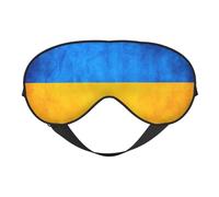 Ukrainian Flag Print Silk Like Sleep Eye Mask Comfortable Blindfold Adjustable Soft Eye mask for Sleep