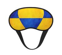 Ukrainian Flag Print Sleep Mask for Side Sleepers Cute Blackout Eye Mask Shades Cover for Home or Travel