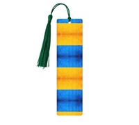Ukrainian Flag Print Wooden Bookmarks Tassel Bookmark Book Marks Reading Accessories,for Book Lovers Teachers