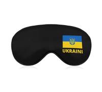 Ukrainian Flag Soft Sleep Masks for Men Women Silk Eye Mask with Adjustable Strap Comfortable Blindfold Eyeshade