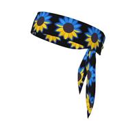 Ukrainian Flowers Printing Sports Headband Tie,Durable Sports Bandage Headscarf, Ideal For Volleyball & Workoutsâ€‹