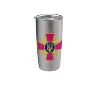 Ukrainian Ground Forces Emblem Ukraine Army Armed Forces Stainless Steel Insulated Tumbler