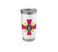 Ukrainian Ground Forces Emblem Ukraine Army Armed Forces Stainless Steel Insulated Tumbler