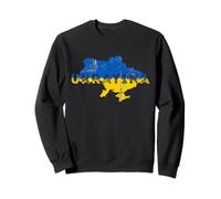 Ukrainian Map and Flag Souvenir - Distressed Ukraine Sweatshirt