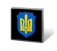 Ukrainian Nationalists Coat of Arms Custom Lapel Pins Square Brooch Tie Suit Dress Accessories for Men Women Wedding Birthday