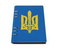 Ukrainian Nationalists Coat of Arms Printed Refillable Notebook Binders 90 Sheets College Ruled Journals Notebooks 6.9 X 9 Inch