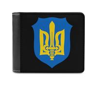 Ukrainian Nationalists Coat of Arms Printed Wallets Bifold Wallet Change Cash Bag with Multiple Card Slots for Men and Women