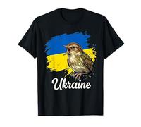 Ukrainian Nightingale Bird Song Flag Support T-Shirt