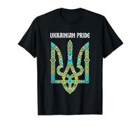 Ukrainian Pride Tryzub Vyshyvanka Folk Art Emblem T-Shirt