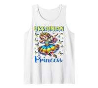 Ukrainian Princess Dab Girl Flag Dress Heritage for Kids Tank Top