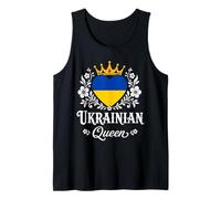 Ukrainian Queen Ukraine Flag Proud Ukrainian Woman Tank Top
