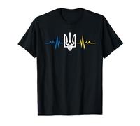 Ukrainian Tryzub Symbol on the chest - Ukraine Trident T-Shirt