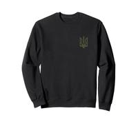 Ukrainian Tryzub Symbol on the heart - Ukraine Trident Sweatshirt