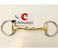 UKSALES25 EggButt Snaffle Bit Curved MP with Double Jointed Lozenge Horse Bits (6.5 inches)