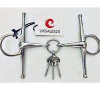 UKSALES25 Full Cheek Snaffle Bit With Keys/Players (Horse Bit) (6")